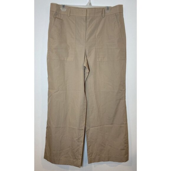 Akris Pants - Akris Pants Wide Leg Cotton Tan Beige Khaki Size 10